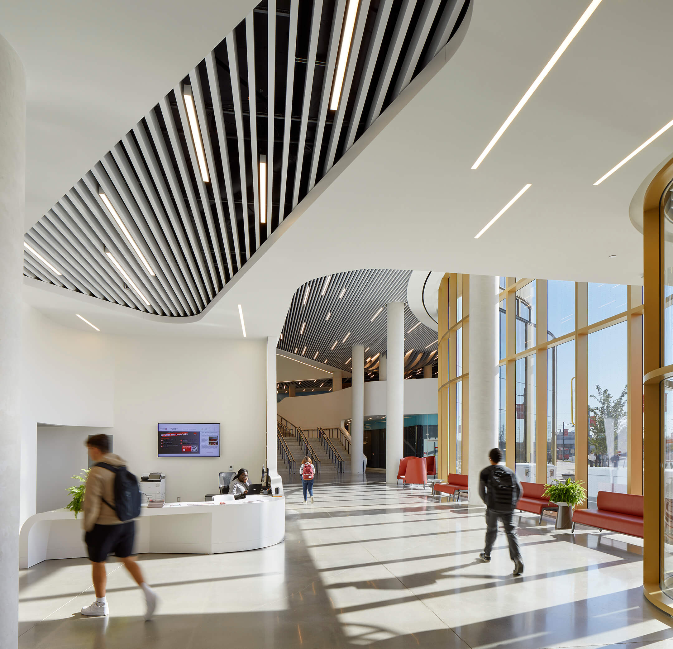 Entrance foot grille at York University Markham Campus